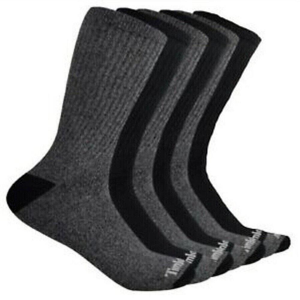 COPY - NEW Timberland 6 Pairs Cushioned Crew Socks Men’s Size 6-12 Black/Gray